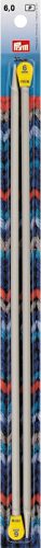 Prym Jackenstricknadeln, grau 6.00 mm, 35 cm, Karte 2 Stk., Aluminium