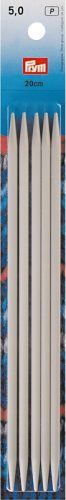 Prym Strumpfstricknadeln, grau 5.00 mm, 20 cm