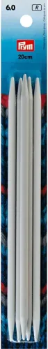 Prym Strumpfstricknadeln, grau 6.00 mm, 20 cm, Kunststoff