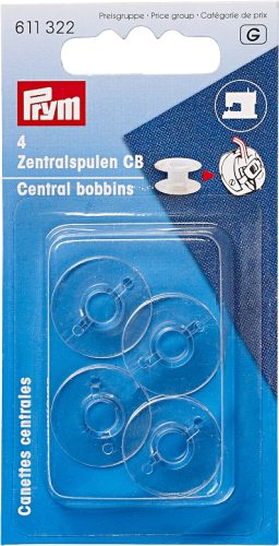 Prym N&auml;hmaschinenspulen Kunststoff CB Karte 4 Stk.