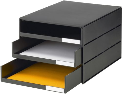 STYRO Systembox styroval pro &ouml;ko 14-8051.90 schwarz/schwarz 3 Schubladen