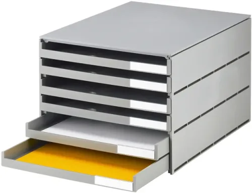 STYRO Systembox styroval pro &ouml;ko 14-8052.85 grau/grau 6 Schubladen