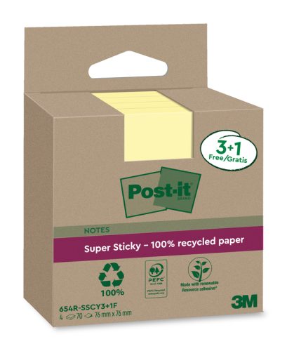 Post-It - Haftnotizen, 76x76mm, Gelb
