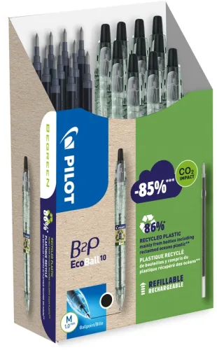 PILOT Begreen B2P Ecoball Greenpack 140.035.98 10+10 Refills schwarz