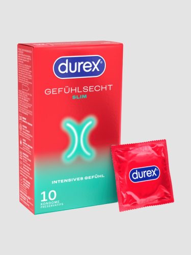Durex, DUREX Gef&uuml;hlsecht Slim fit Pr&auml;servativ 10 Stk