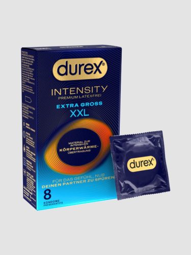 Durex - Intensity Extra Gross XXL Premium Latexfreie Kondome - Nitril - 8 Stück