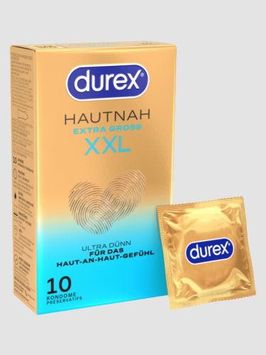 Durex - Kondome Hautnah Extra Gross Ultra Dünn - XXL - Naturkautschuklatex, Silikon - 10 Stk