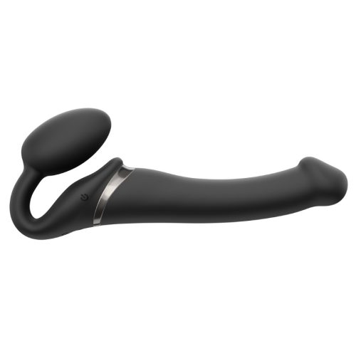 Strap-On-Me Remote Control Vibrating Strapless Strap-On (Black), Medium - Amorana