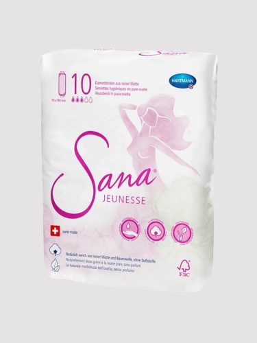 Sana - Jeunesse Binden - Weiss - Baumwolle - 10 Slipeinlagen