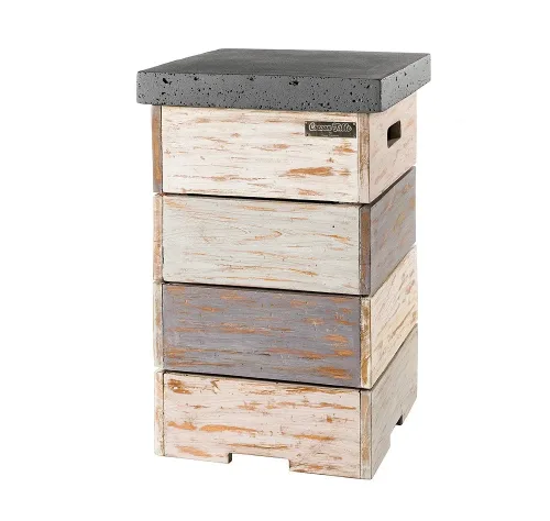 Happy Cocooning, Happy Cocooning Lounge & Dining Feuertisch TEAK-Holz grau 1070 x 800 x 675 mm