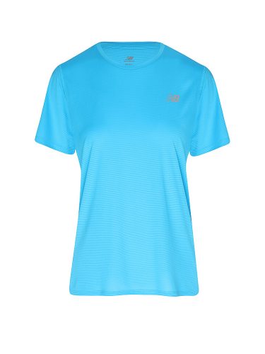 New Balance, New Balance New Balance W New Balance Short Sleeve Damen, blau, Grösse: XS Regular Fit Damen, blau, Grösse: XS