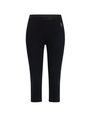 ODLO Damen Hose Merino 200 3/4 schwarz | L