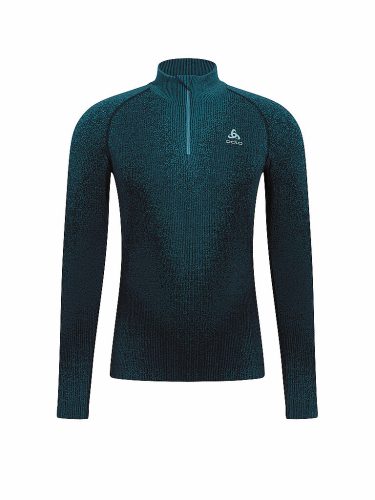 ODLO Herren Unterzieh Zipshirt Blackcomb blau | S
