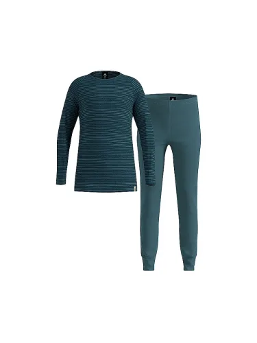 Odlo, Odlo Active Warm Set Base Layer Set - Wandern, Ski & Snow - blau, 104
