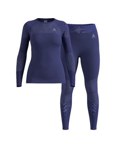 ODLO Damen Unterzieh Set Long Fundamentals Performance lila | S