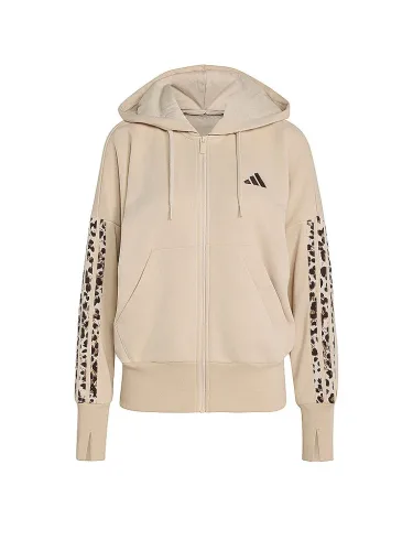 Adidas Sportswear, adidas Sportswear Kapuzensweatjacke "SEASONAL ESSENTIALS 3-STREIFEN, ANIMALPRINT"