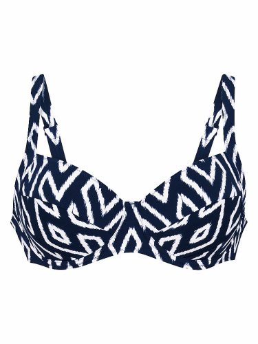 Anita, Tribal Monotones Bikini Top mit Bügel ungefüttert in blau