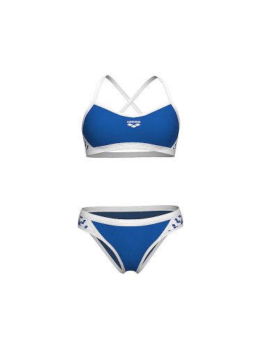 arena, Arena Arena Icons Bikini Cross Back Solid Bikini Damen, blau, Grösse: D 34