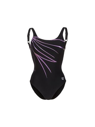arena, Arena W Arena Swimsuit Lili Squared Back Figurformender Badeanzug Damen, schwarz, Grösse: D 40