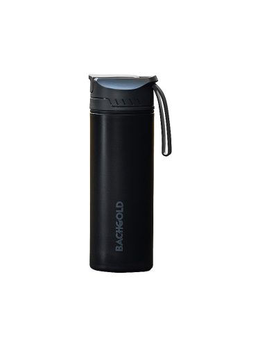 BACHGOLD Trinkflasche Selfpress Wasserfilter schwarz