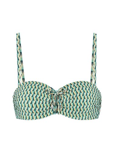 Cyell, Groovy Graphic Bikini Top mit Bügel gefüttert in grün