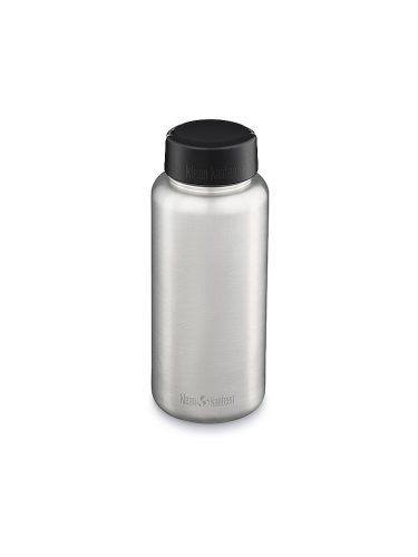KLEAN KANTEEN Trinkflasche Edelstahl Wide Loop Cap 1182ml  silber