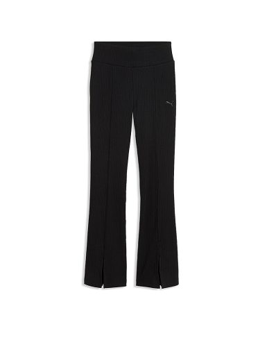 Puma, PUMA Leggings "HER RIB FLARED LEGGINGS" mit hoher Leibhöhe, unifarben, sportlicher Stil, schmale Passform