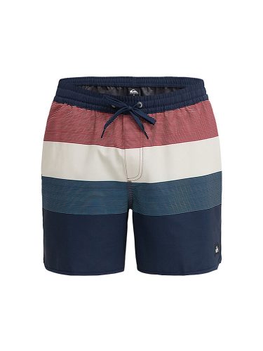 Quiksilver, Quiksilver Badeshorts "STRETCH SCALLOP VOLLEY 16" schnell trocknendes Material, aus Polyester und Elasthan