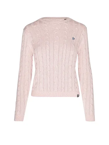 Superdry, Superdry Strickpullover "ESSENTIALS SD&CO CABLE JUMPER" Kunstfaser, relaxed fit