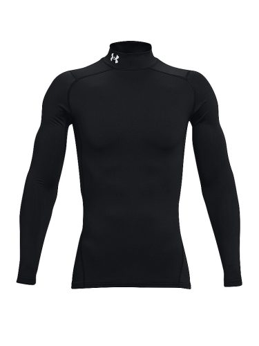 UNDER ARMOUR Herren Fitnessshirt ColdGear® Compression Mock schwarz | XL