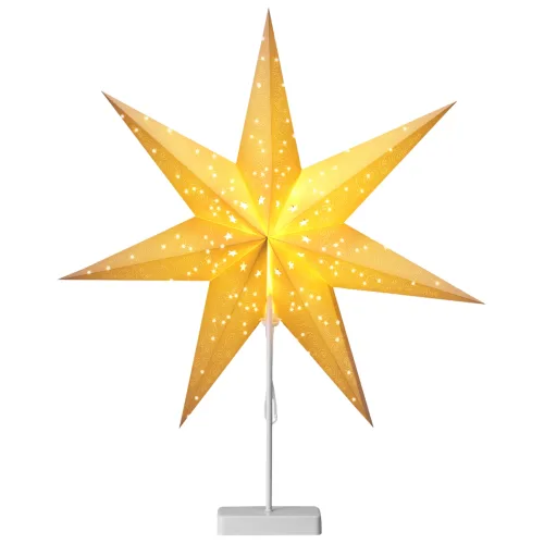 Casaria®, Papierstern LED Weiß Ornament inkl Ständer