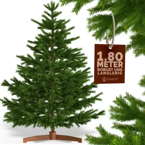 Künstlicher Weihnachtsbaum Premium 180cm PE / PVC mit Holzständer FSC®