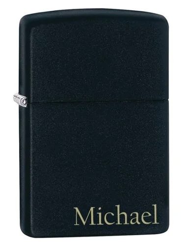 Zippo-Feuerzeug Black Matte - mit gratis Gravur - Zippo Feuerzeuge
