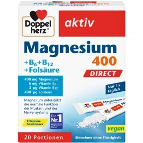 Queisser Pharma GmbH & Co. KG, Doppelherz aktiv Magnesium +B Vitamine DIRECT 20 St Pellets
