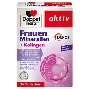 Queisser Pharma GmbH & Co. KG, Doppelherz aktiv Frauen Mineralien + Kollagen 30 St Tabletten