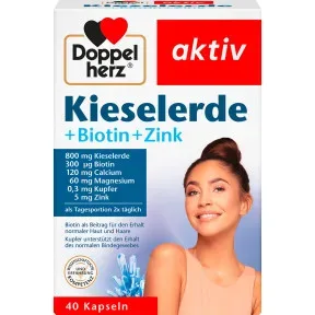 Queisser Pharma GmbH & Co. KG, Doppelherz aktiv Kieselerde + Biotin + Zink 40 St Kapseln