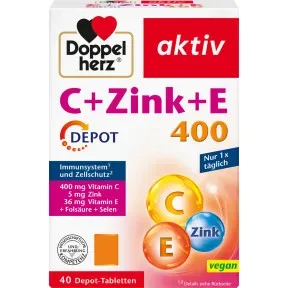 Queisser Pharma GmbH & Co. KG, Doppelherz aktiv C + Zink + E 400 DEPOT 40 St Tabletten