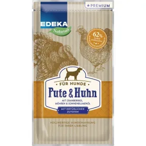 EDEKA Naturals Dog Pute und Huhn mit Cranberries,Möhren,Sonnenblumenöl 125g 125.000
