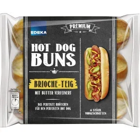 undefined, EDEKA Herzstücke Brioche Hot Dog Buns 6ST 270G