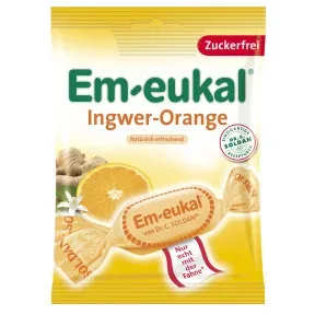 Dr. C. SOLDAN GmbH, Em-eukal Ingwer-Orange zuckerfrei 75 g Bonbons