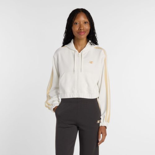 New Balance, New Balance Kapuzensweatjacke mit Kapuze, Langarm, aus Polyester, gerader Abschluss, normale Länge