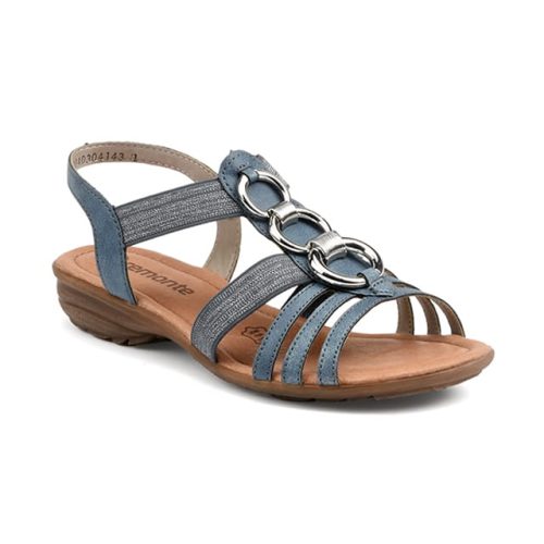 Remonte, Remonte Riemchensandale, Keilabsatz, Sommerschuh, Sandalette mit Gummizügen