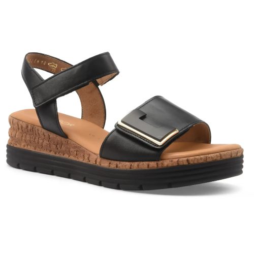 Gabor, Gabor Keilsandalette "GENUA", Keilabsatz, Sommerschuh, Sandale mit Klettverschlüssen, Weite G