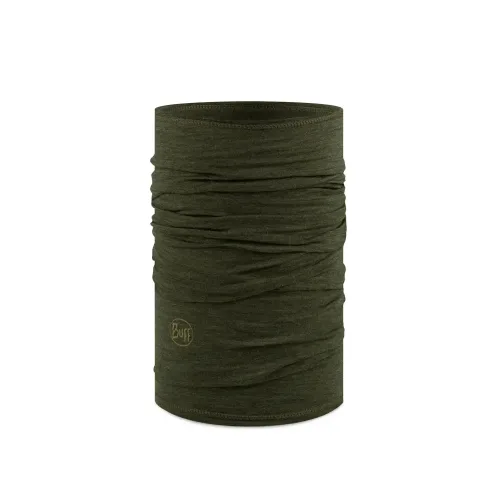 Buff, Buff - Schlauchschal, Lightweight Merino Wool Solid, One Size, Olivegrün