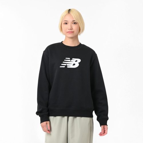 New Balance, New Balance New Balance W Sport Fleece Logo Crew Damen, schwarz, Grösse: M  Damen, schwarz, Grösse: M