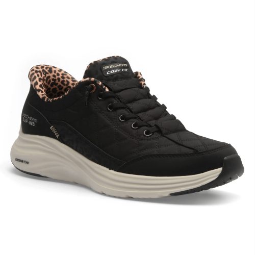 Skechers, SKECHERS Damen Sneaker Slip-ins: Contour Foam - Cozy Fit Leopard Dream schwarz | 36