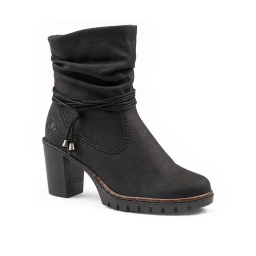 Rieker, Rieker Winterstiefelette, Boots, Trichterabsatz, Warmfutter, mit gerafftem Schaft