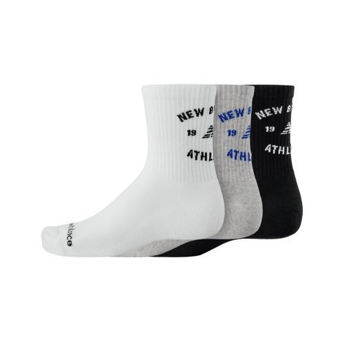 New Balance, New Balance New Balance Graphics QTR Crew Socks 3 Pack unisex, mehrfarbig, Grösse: S  unisex, mehrfarbig, Grösse: S