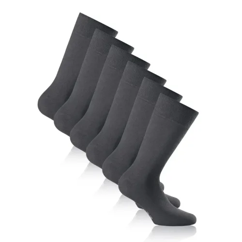 Rohner, Rohner basic Cotton ll Anthracite 43 - 46 3er Pack