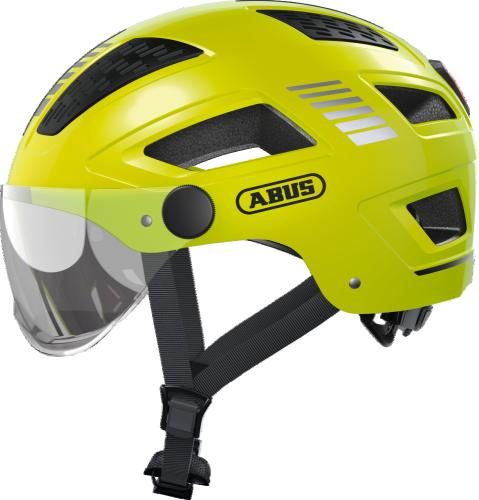 ABUS Hyban 2.0 ACE Velohelm mit Visier - Signal Yellow